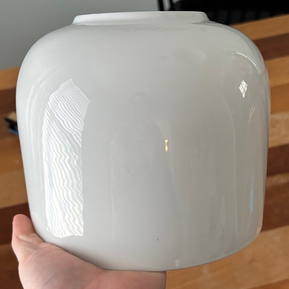 Crate&Barrel Glossy Stoneware White Bowl - Picture 6 of 9